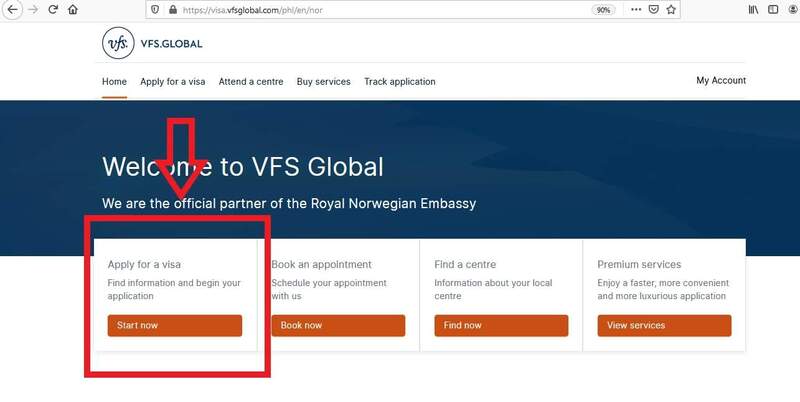 Điền đơn xin visa Na Uy