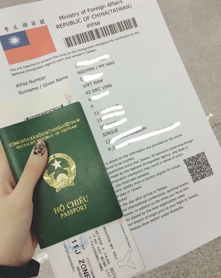Visa du lịch Đài Loan có nhiều loại.