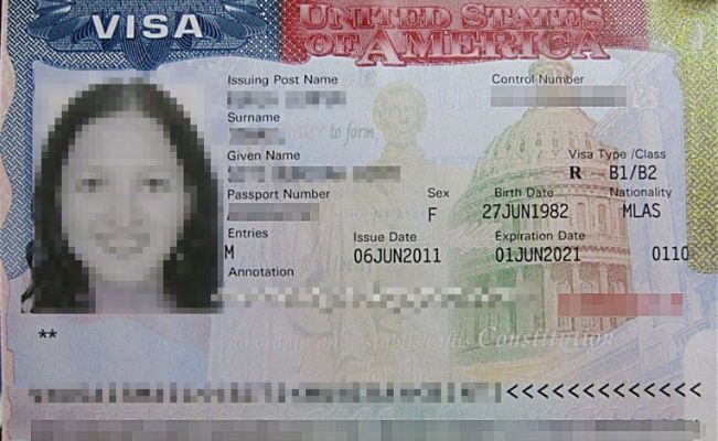 Visa đi Mỹ (ảnh: sưu tầm)