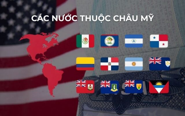 Các quốc gia tại châu Mỹ mà Visa Mỹ đi được (Ảnh: Sưu tầm)