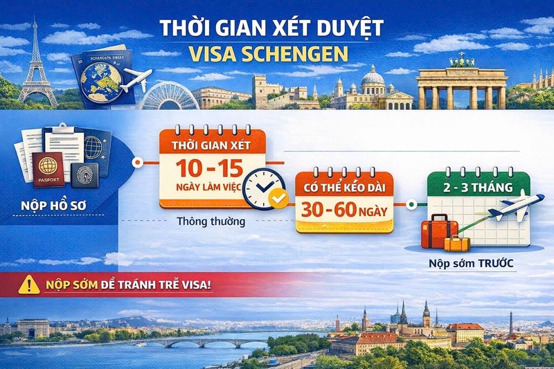 Nộp hồ sơ sớm để tránh áp lực chờ visa sát ngày khởi hành (Ảnh sưu tầm)