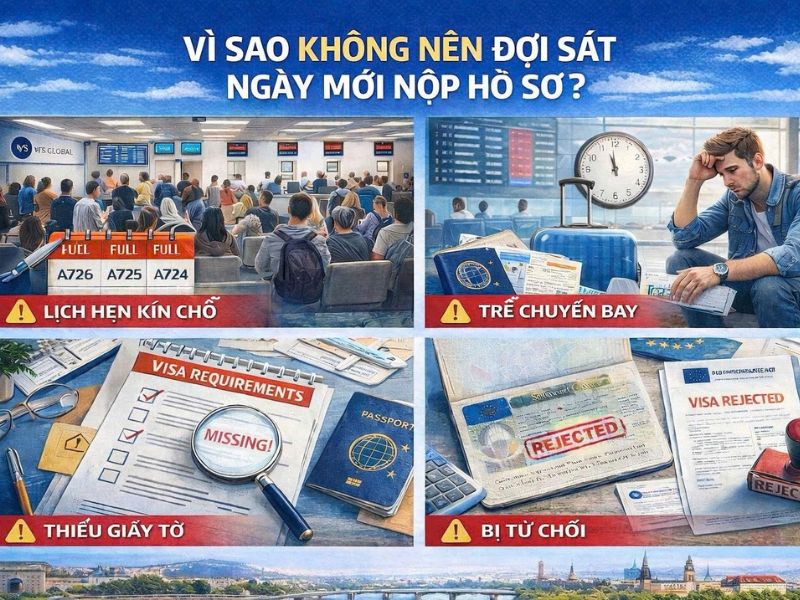 Xin visa quá muộn có thể không kịp xử lý phát sinh hoặc bổ sung giấy tờ (Ảnh sưu tầm)