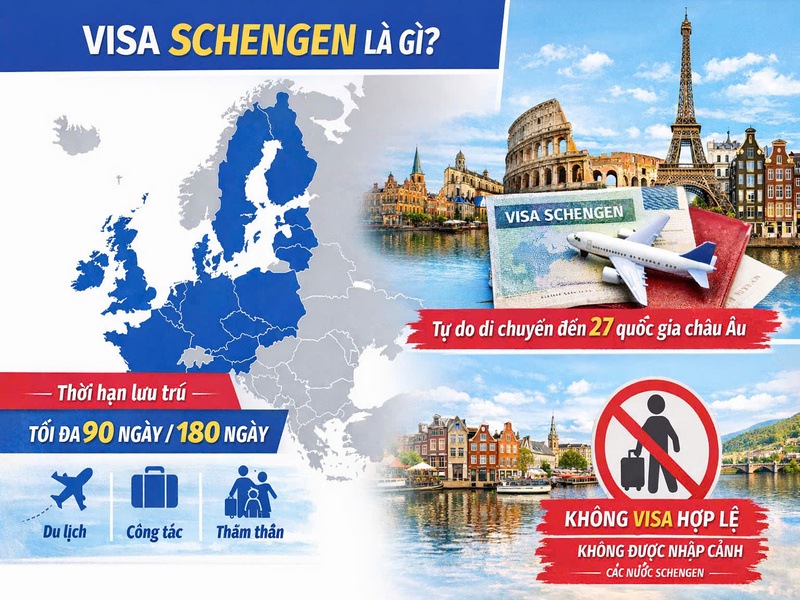 Visa Schengen - tấm “giấy thông hành” giúp bạn tự do khám phá châu Âu trong 90 ngày (Ảnh sưu tầm)