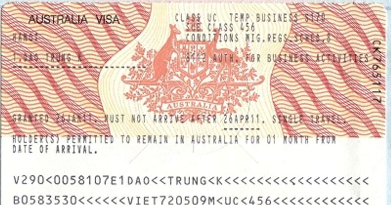 Hình ảnh visa Úc (Ảnh: Sưu tầm)