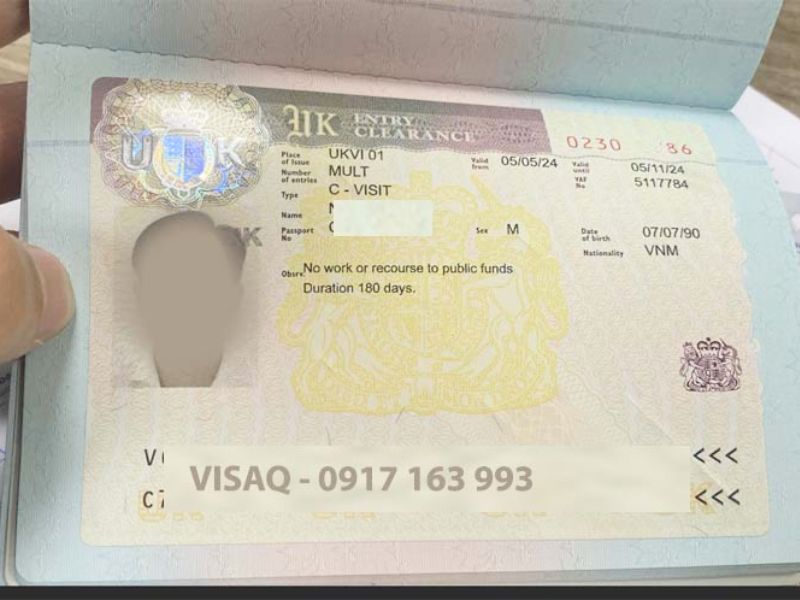 Visa của Anh (ảnh: sưu tầm)