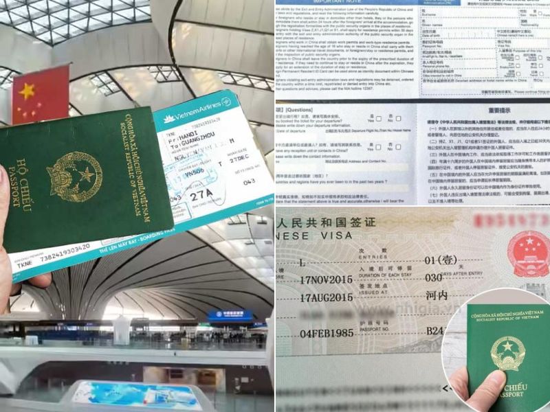 Các giấy tờ cần thiết khi nhập cảnh Trung Quốc (Ảnh: Sưu tầm) 