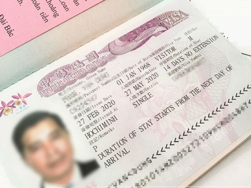 Hình ảnh visa Đài Loan (ảnh: sưu tầm)