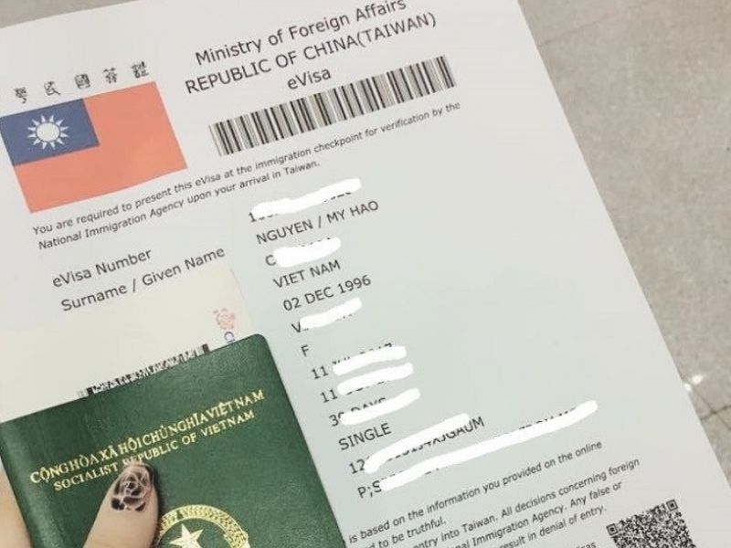 Chuẩn bị hồ sơ xin visa Đài Loan