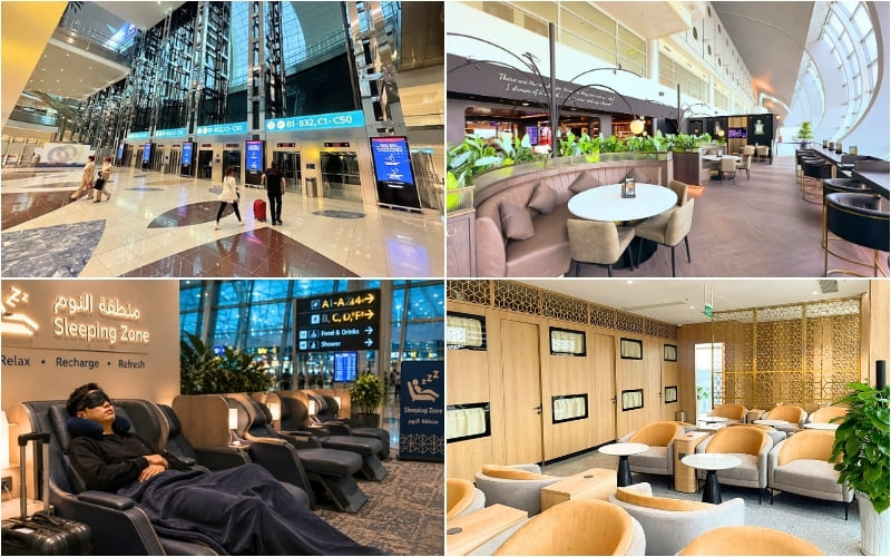 Các tiện ích nghỉ ngơi trong khu vực transit quốc tế tại DXB