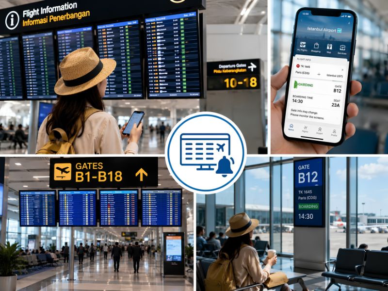 Theo dõi thông tin chuyến bay khi transit tại Istanbul