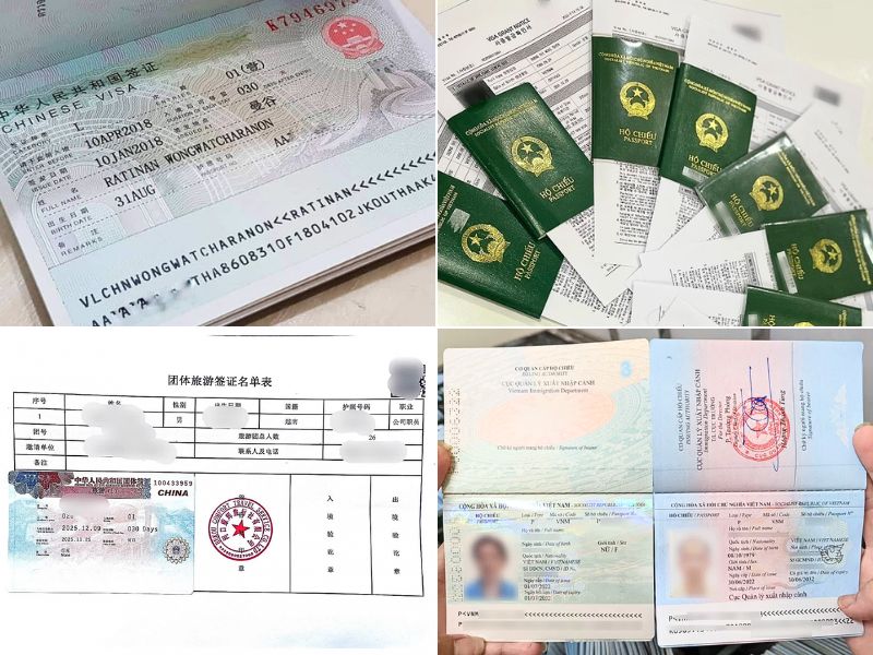 Visa đoàn là một bản danh sách in trên tờ giấy A4. (Ảnh: Sưu tầm)